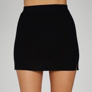 Black Esmi Knit Mini Skirt | Meshki, XXL